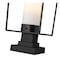 Z-Lite Sheridan 1 Light Outdoor Pier Mounted Fixture, Black & White Opal 595PHBS-SQPM-BK - alternate 5